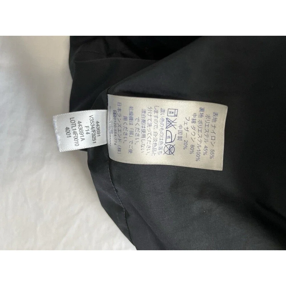 Lands End Women's M 10-12 Grey Quilted Down Puffer Winter Jacket Coat Parka